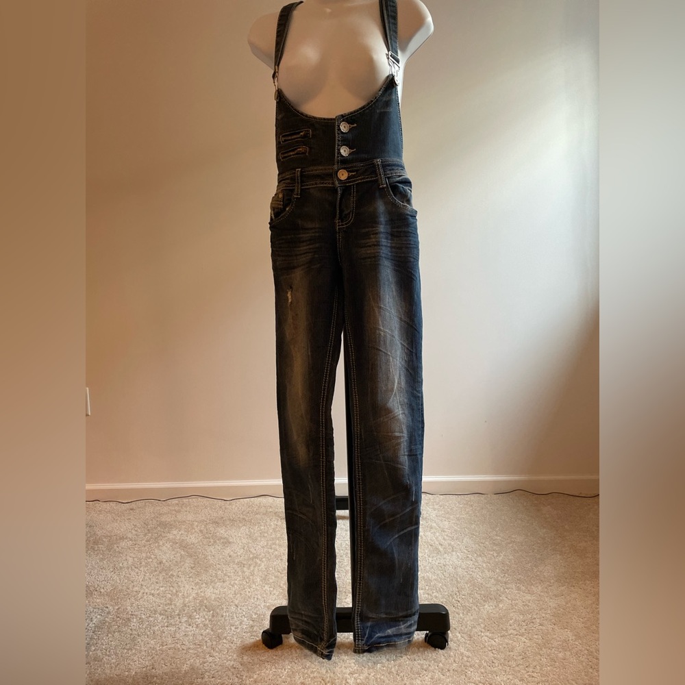 Beautiful blue jeans overall full length